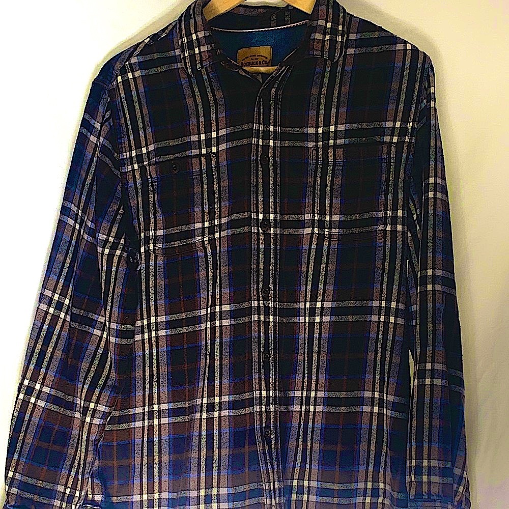 Roebuck & Co Heritage Supply Company Men’s Long-Sleeve Flannel Button-Down Shirt